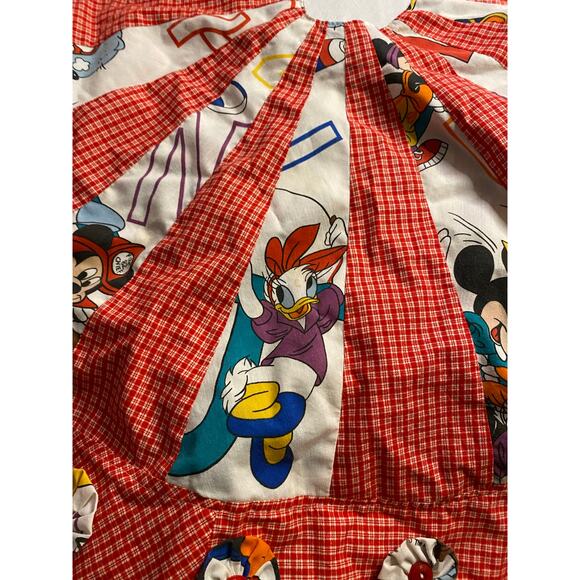 Vintagecore Handmade Disney Character Tree Skirt Patchwork Red 48" - Picture 2 of 7